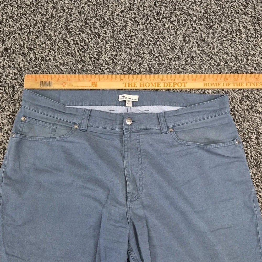 Peter Millar Men's 38x31 Twill 5‎ Pocket Soft Touch Off White Stretch ME0B47